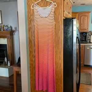 Apt. 9 pink ombré size XL sleeveless maxi dress